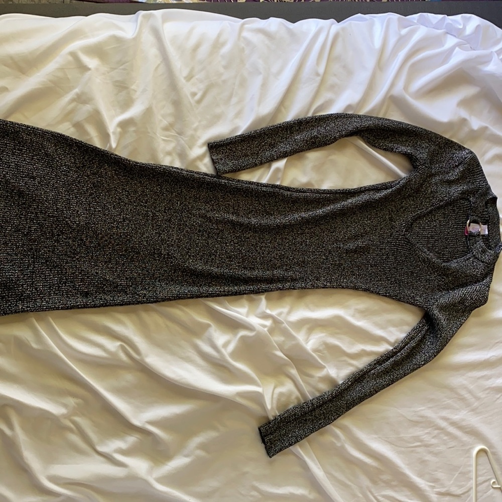 Metallic gray dress